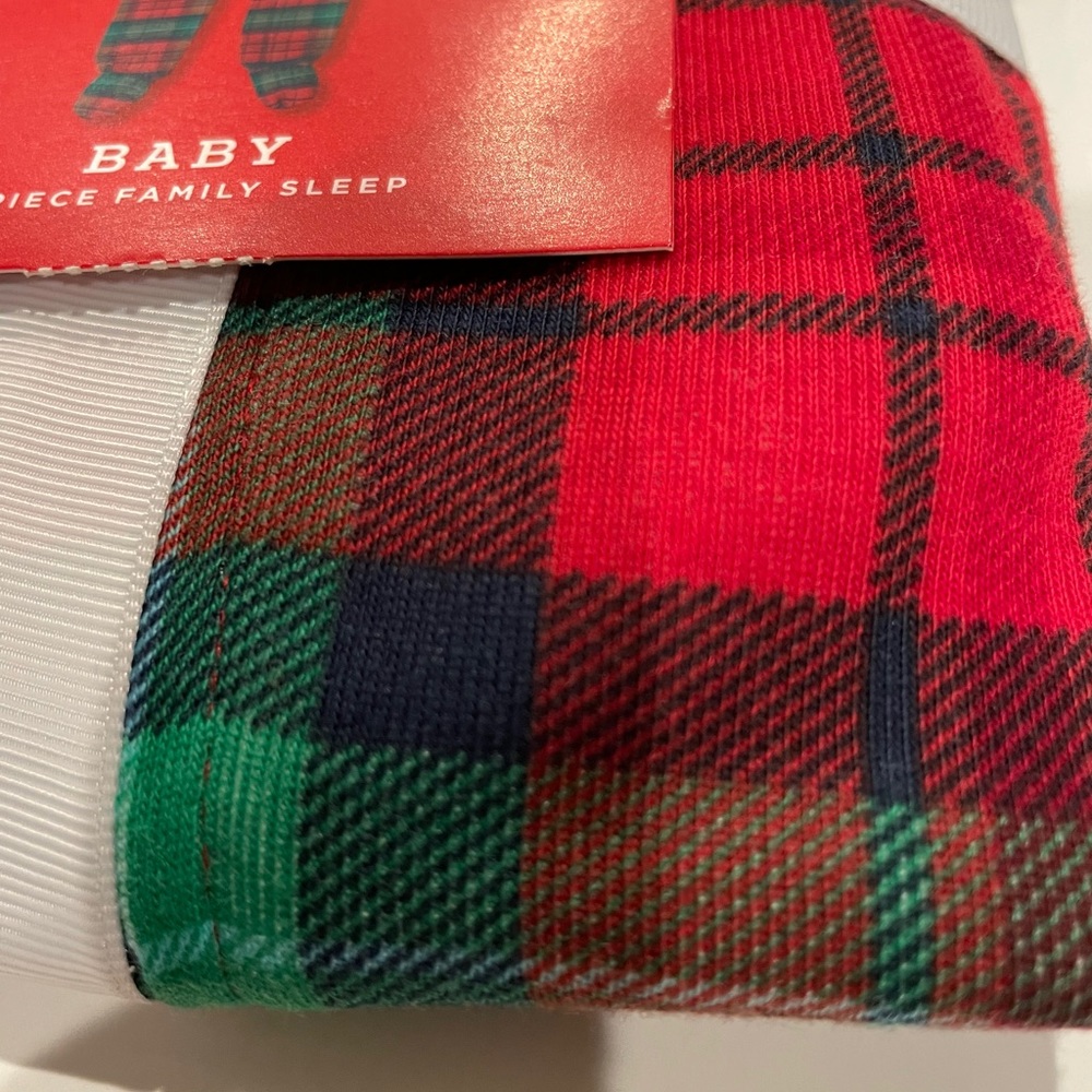 NEW! Wondershop Baby holiday tartan plaid flannel matching family footed pajama - Picture 5 of 6